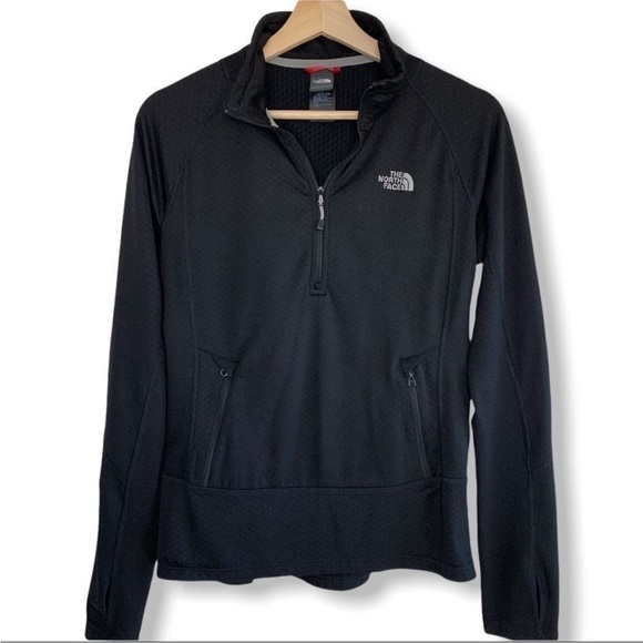 The North Face 1/2 Zip Black Long Sleeve Top - Picture 1 of 8